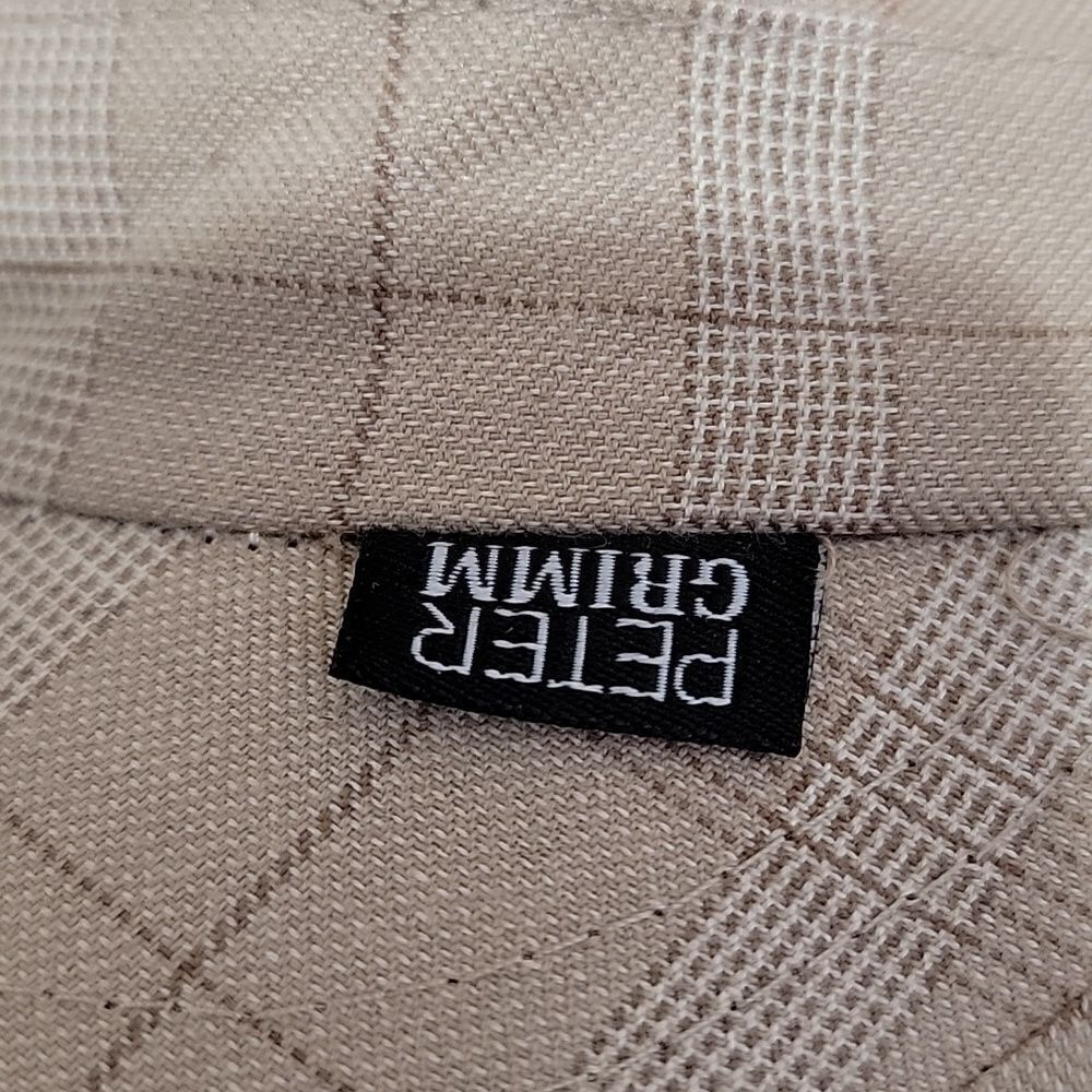 Peter Grimm. Reininger. Newsboy Hat. Tan Plaid. Vintage. OSFA. EUC - Picture 11 of 11